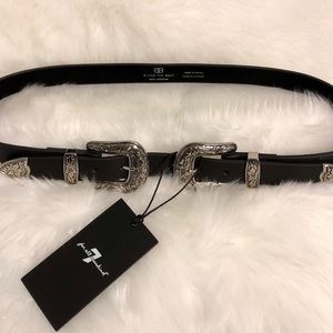 Baby Bri Bri Belt in Black & Silver